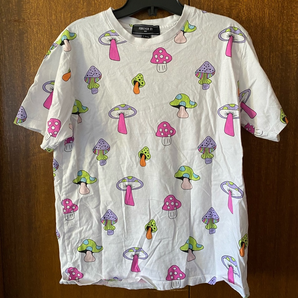 Forever 21 Men's Shroom 100% Cotton T Shirt
